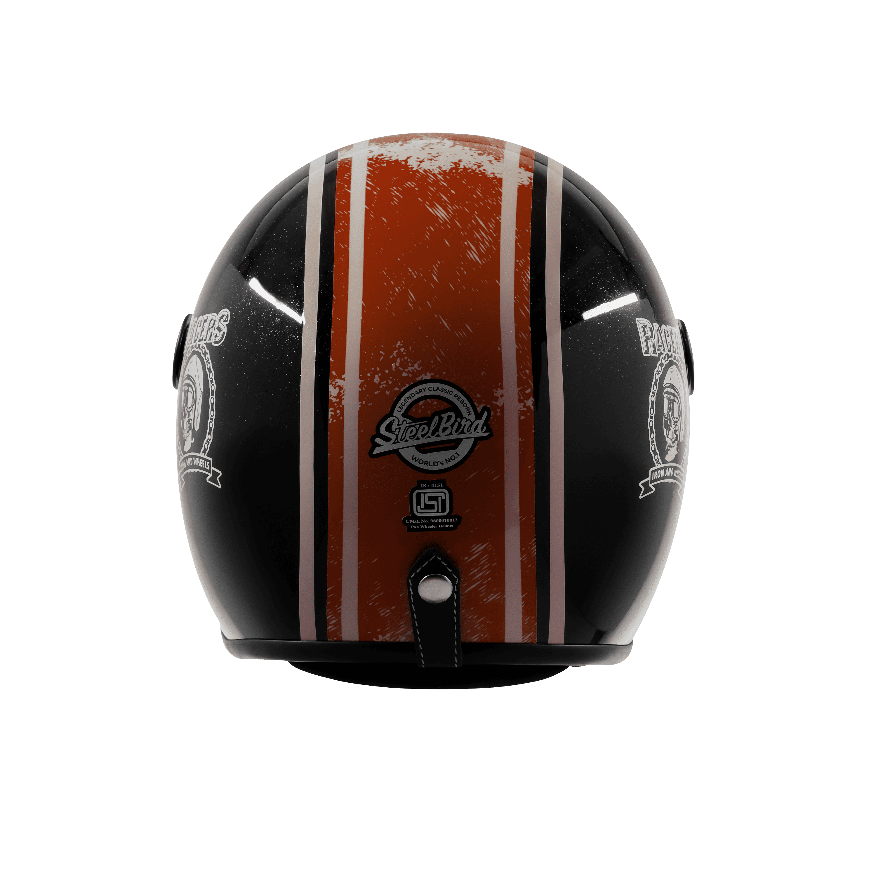 SBH-56 VINTAGE RACERS GLOSSY BLACK WITH DARK RED